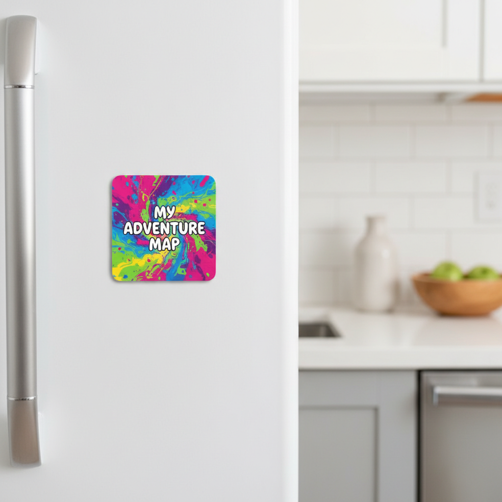 3x3 magnet on fridge