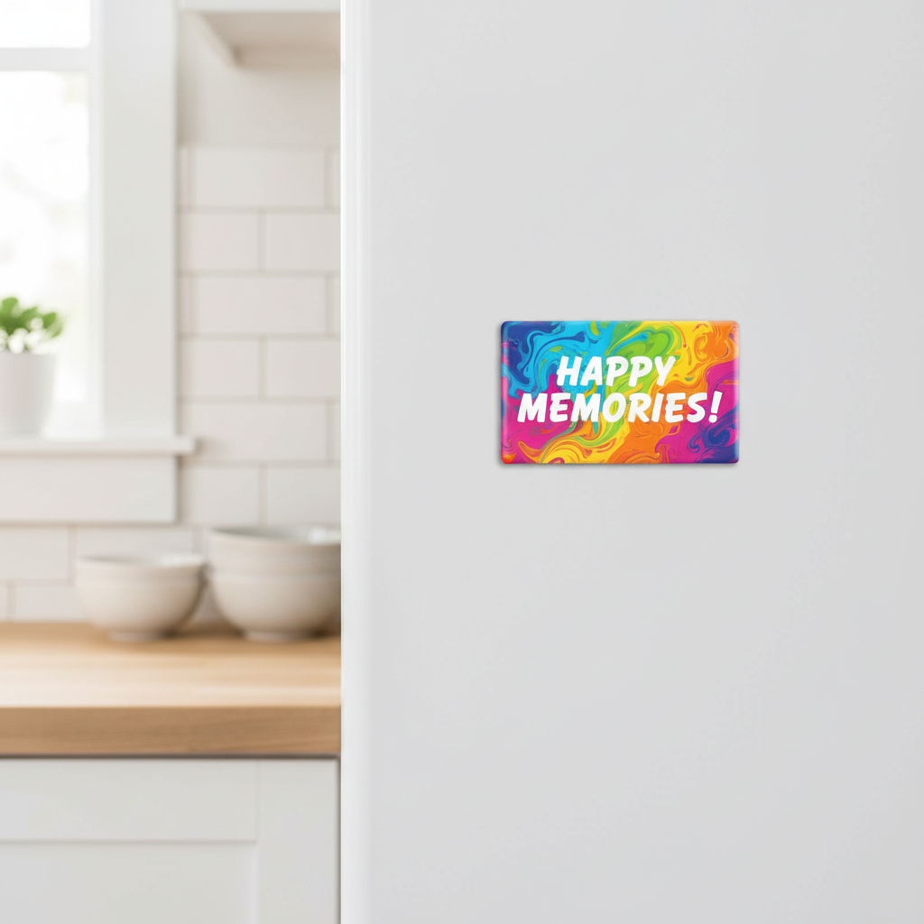 4x6 magnet on fridge