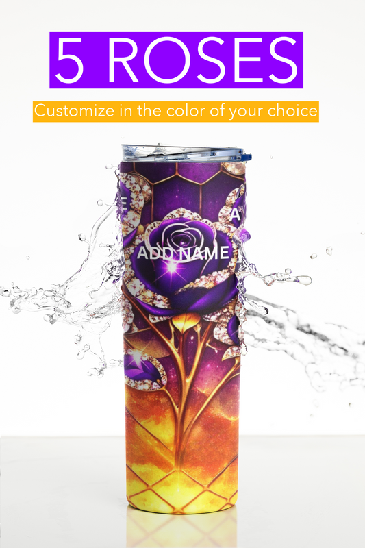 Custom 20 oz Tumbler – Rose-Designed Tumblers Are Now Available!
